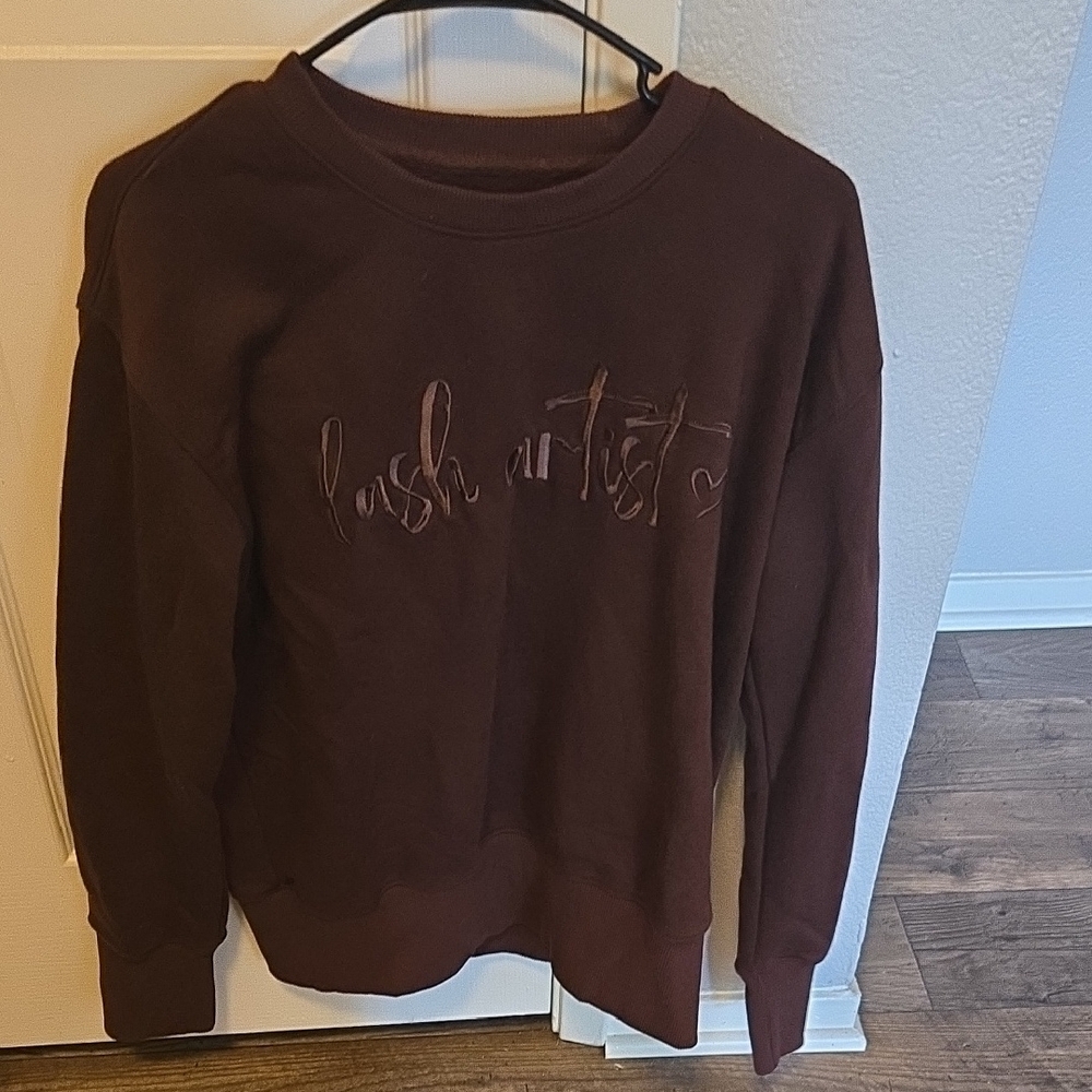 Women's Brown Crew Neck Sweater